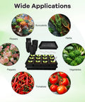 60 Count Square Nursery Pots 3.3 Inch With Drain Holes Seed Starter Tray Kit Includes 5 Trays And 60 Plant Labels In Black