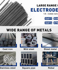 Electrodes and various metals for 110 220V MMA Welder For DIY And Pro Use, 140A Arc Welding Machine With IGBT Inverter
