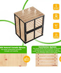 Beefy 115 Gallon Solid Wood Compost Bin With Pull Out Door And Flip Top Lid For Outdoor Backyard Garden And Patio Use Built From Canada Spruce For Stable Temperature And Easy All Year Round Composting