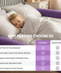 Toddler sleeping with Inflatable Toddler Bed Rails 2 Pack Portable Travel Bed Bumpers With Non Slip Washable Covers