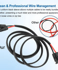 Heavy Gauge 10AWG Solar Cable Extension Cord 15Ft PV Wire With Flame Retardant Protective Sleeving Waterproof Male and Female Connectors close-up comparison.