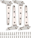 316 Stainless Steel T Hinges 8X4 Heavy Duty With Screws For Hatch Gate Door Fence Barn Cabinets Windows 4 Pack