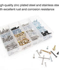 All Purpose Self Drilling And Self Tapping Screws Kit For Drywall Metal And Wood Zinc Plated Assortment in storage case