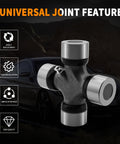 5-178X U Joint Kit 1350 Series OSR Replacement for Ford F-250 F-350 and Dodge Ram 2500 3500 shown with universal joint features