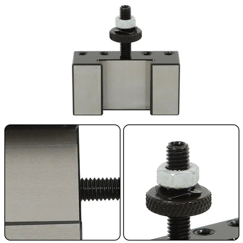 Turning Tool Holder Set Two Piece Quick Change Tool Post for Lathe Machine OXA Fit High Accuracy Hardened Steel