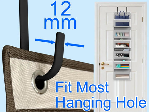 Heavy Duty Over The Door Steel Hooks 4 Pack Tough As Nails Rubber Grip Coating 5.5 Inch Length Fits Standard Interior Doors Quick Clip Setup Space Saving Game Changer Black