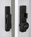 Matte Black 180 Degree Barn Door Lock With 3 Digit Keyless Password Latch Flip Lock for Privacy on Barn Doors Cabinets Windows Garden