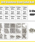 Stainless Steel Bearing Balls Kit With Pro Grade Precision Balls In Multiple Sizes 10 And 15 Includes 520 400 And 150 Pcs Sets, 3-12mm 400pcs