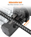 Heavy Duty Electric Hydraulic Rebar Cutter 1700W Puts Out #8 Bar Steel In Seconds With Pure Copper Motor And Easy Carry Case For Construction Pros, adjustable bolt for max 25mm rebar.
