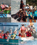 Full Carbon Fiber Dragon Boat Paddle With T Handle, IDBF Approved Race Paddle, 46 Inch Length, Lightweight 12.7oz, in action