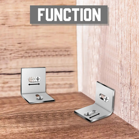 Heavy Duty Steel Table Top Fasteners Rock Solid Quick Connector Hardware Premium Silver Finish Beefy Desktop Mounting Kit Straight Up Quality Guaranteed No Sweat Assembly Pack Of Eighteen