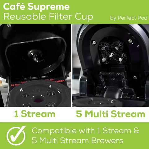 Cafe Supreme Reusable Coffee Filter Pod For Keurig Brewers So You Brew Like A Boss With Stainless Steel Mesh BPA Free