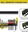 Heavy Duty Wall Mount Screwdrivers And Pliers Organizer Rack For Garage Workshop And Tool Chest Built From Rugged Steel Construction Space Saving Tool Holder For Full Size Screwdrivers And Pliers