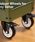 Heavy Duty Caster Wheels With Brakes For Carts And Furniture, 4 Pack Black Casters With Double Ball Bearing Swivel Heads
