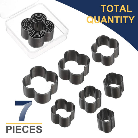 Dope Blossom Shape Leather Punch Set Seven Sizes Hollow Cutter Kit with durable carbon steel punches in various sizes for leatherwork.