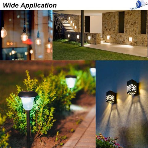 Outdoor lighting applications with 2 Pack 12V AC DC Auto On Off Photocell Light Switches Dusk To Dawn Sensor, weatherproof and energy saving.