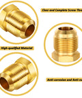 Brass SAE 45 Degree Flare Plug And Cap Set, 6 Size Assortment showcasing threaded brass plugs with anti-corrosion features