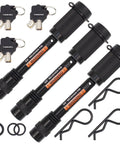 Keyed Alike Trailer Hitch Lock Set With Extra Long Three And A Quarter Inch Span, Double Safety Tow Hitch Receiver