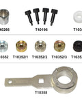 Camshaft Crankshaft Engine Timing Tool Kit For EA888 1.8 2.0 TSI TFSI Engines with labeled components