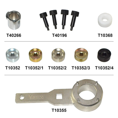 Camshaft Crankshaft Engine Timing Tool Kit For EA888 1.8 2.0 TSI TFSI Engines with labeled components