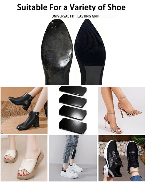 Non Slip Shoe Grip Pads For Bottom Of Shoes Heavy Duty Rubber Sole Protectors For Boots Sneakers And Dress Shoes