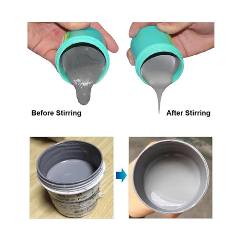 Comparison of solder paste before and after using Fully Automatic Solder Paste Cream Mixer For Tin Paste And Cream Centrifugal Agitator Mixer