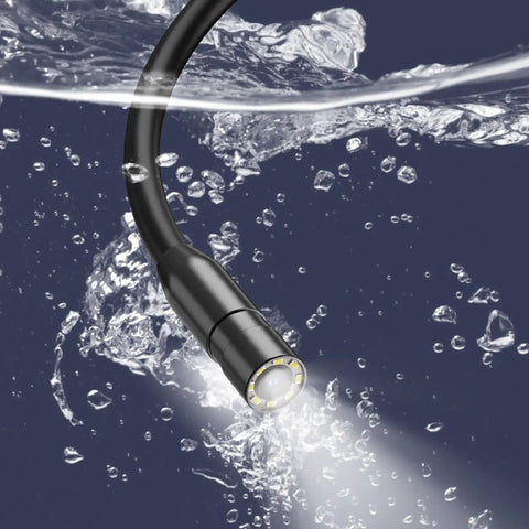 IP67 Waterproof Endoscope Camera With 1080P HD Image Articulating Borescope 4.3 Inch Color LCD 8 LED Lights 5m Cable underwater