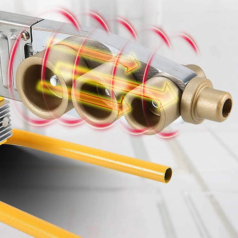 Heavy Duty Pro Grade 1000W 220V Plastic Pipe Weld Kit With Six Diameter Welding Heads, Water Pipe Fusion Tool in action