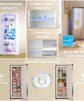 Your Go To Kitchen Game Changer 7 Cubic Foot Convertible Upright Freezer And Refrigerator In Silver displaying large storage and low frost design.