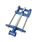 Heavy Duty Front Screw Woodworking Bench Vise With 10.5 Inch Jaw And Tough As Nails Steel Build For Garages And Workbenches, blue finish, metal components.
