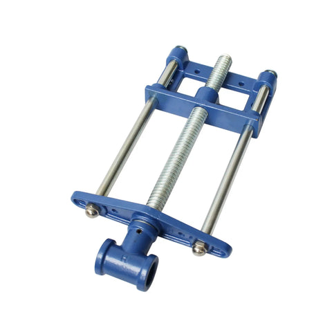 Heavy Duty Front Screw Woodworking Bench Vise With 10.5 Inch Jaw And Tough As Nails Steel Build For Garages And Workbenches, blue finish, metal components.