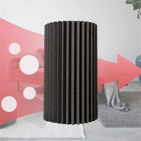 Studio Ready Acoustic Foam Panels To Kill Background Noise And Boost Room Vibes For Home Offices Studios And Classrooms, black foam column.