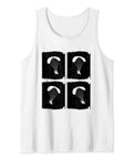 Powered Paragliding Silhouette Tank Top For Paraglider Fans In White, Lightweight Sleeveless Tee With Paramotor Style Design