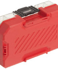 Craftsman red plastic drill bit and screwdriver set case with clear ends