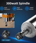 300W CNC Spindle Upgrade Kit for Masuter 4040 Pro and 3018SE V2 Router with Integrated Control Box close-up view