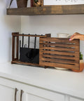 Dark Oak Router Storage Box With Wall Mount And Cable Management System Hides Ugly Modems While Keeping Cables Tidy A Real Space Saver