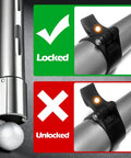 Telescopic Golf Ball Retriever Tube With Adjustable Aluminum Alloy Build Lightweight Ball Picker lock mechanism diagram