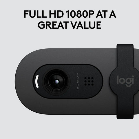 Top view of Straight Up Full HD 1080P Business Webcam With Intelligent Auto Light Tuning For Razor Sharp Virtual Meetings.