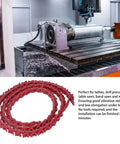 Heavy Duty Adjustable V Belt For Woodworking Lathes And Table Saws Red Premium Urethane Strap on machine work surface.