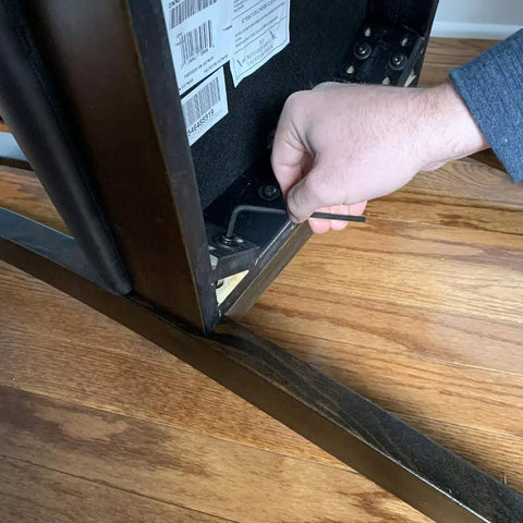 Using 9 Mm Long Series Hex Key Allen Wrench With Extra Long Arm For Internal Hex Fasteners on wood furniture assembly