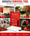 Two Pack Hella Tough Emergency Fire Blanket, 40 Inch Premium Fiberglass Flame Resistant Sheet for kitchen, grill, and RV camping.