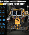 Robot Building Kit 5 In 1 STEM Toys With Remote And App Control For Kids 373 Pieces Featuring 16 LED Expressions, Awesome Christmas And Birthday Gift For Teens Boys And Girls, Hands On Tech Fun, robot close-up