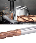 Hard Hitting Tungsten Steel 3 Flute End Mill With 16mm Shank And 16mm Cutting Diameter 100mm Total Length For CNC Machines