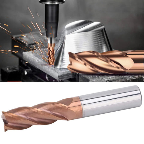 Hard Hitting Tungsten Steel 3 Flute End Mill With 16mm Shank And 16mm Cutting Diameter 100mm Total Length For CNC Machines