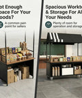 Rock Solid Mobile Vendor Cart With Weather Proof Canopy, Heavy Duty Iron Frame Street Food Stall For City Markets And Festival Grinds Built Like A Beast For Daily Hustles with spacious worktop and storage.