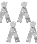 Stainless Steel Pivot Door Hinges 360 Degree Rotation Hidden Hardware For Doors And Storage Cabinets 4 Pack, top view