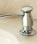 16 Ounce Kitchen Sink Soap Dispenser In Polished Chrome Durable Solid Brass Top Refill Design Fits Pre Drilled Sink Holes