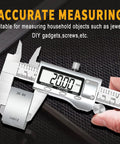 Stainless Steel 6 Inch Digital Caliper With Large LCD Screen Auto Off Inch Metric Conversion Vernier Caliper Measuring Tool