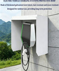 Wall Mounted EV Charger Storage Box Functions As A Heavy Duty Cable Cover To Tame Cord Chaos And Keep Your Home Charging Setup Looking Clean While Shielding Gear From Weather And Wear on outdoor wall.