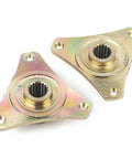 Heavy Duty Universal Rear Axle Kit for Go Karts 740mm 29 Inch Rear Wheel Shaft Assembly showing metal axle hubs for DIY projects.
